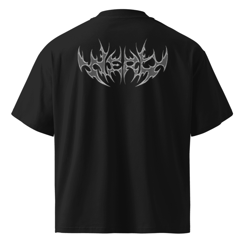 Unisex organic oversized high neck t-shirt