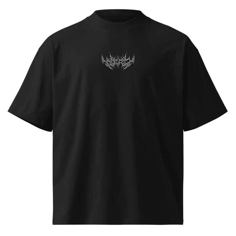 Unisex organic oversized high neck t-shirt